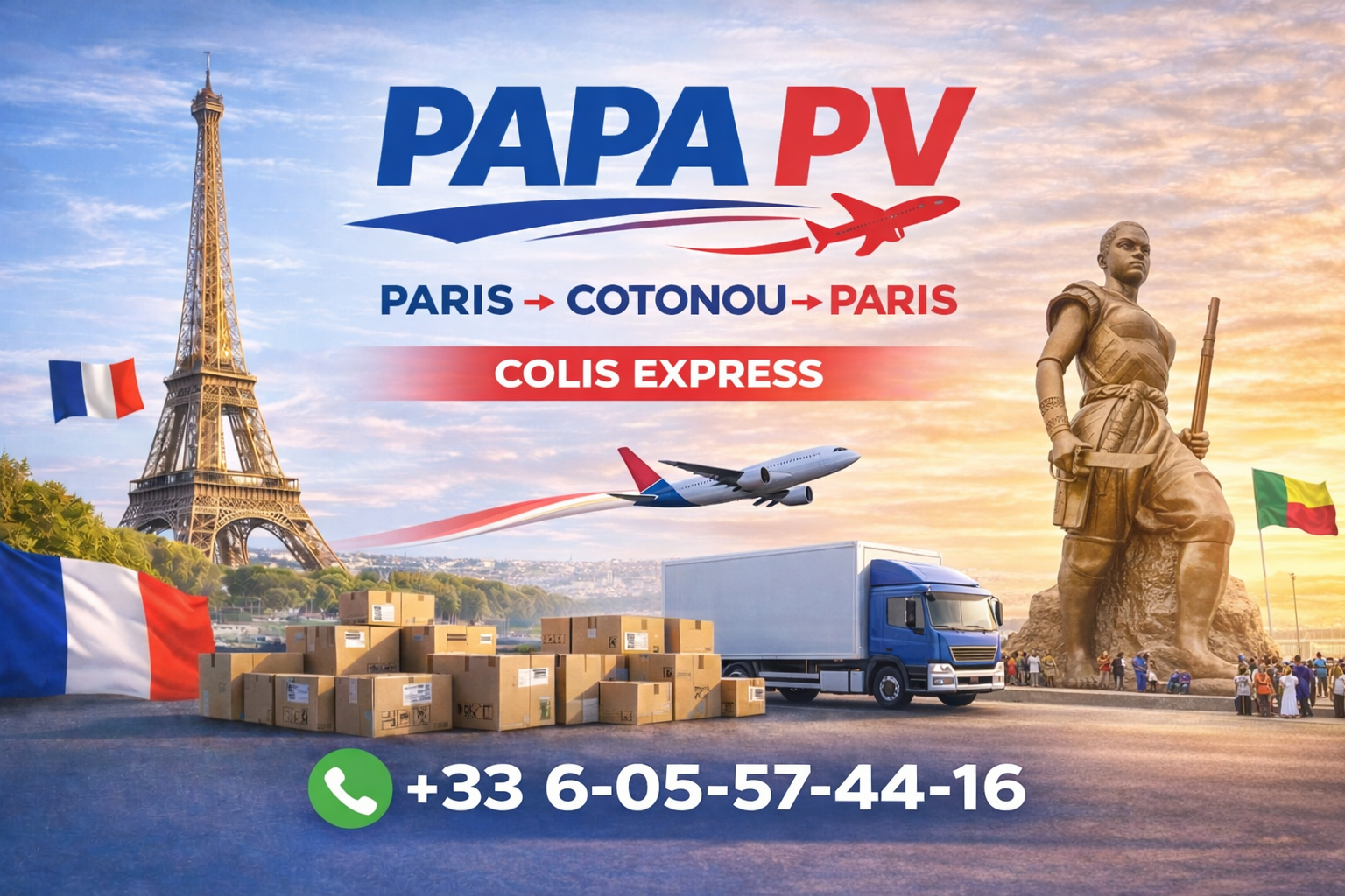 Colis Express Paris à Cotonou