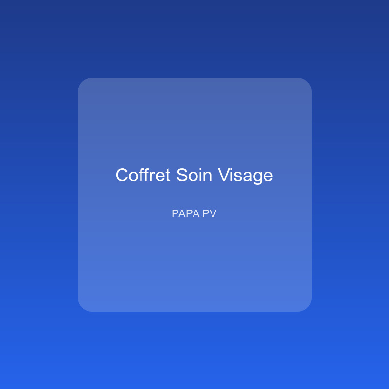 Coffret soins visage complet