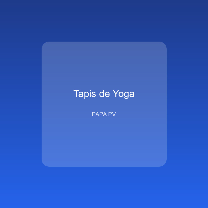 Tapis de yoga antidérapant
